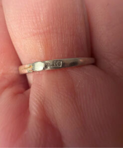 Vintage Soviet ussr silver 800 ring Uk size O#118