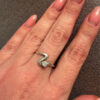 Vintage Soviet ussr silver 800 ring with unknown stone Uk size R #45