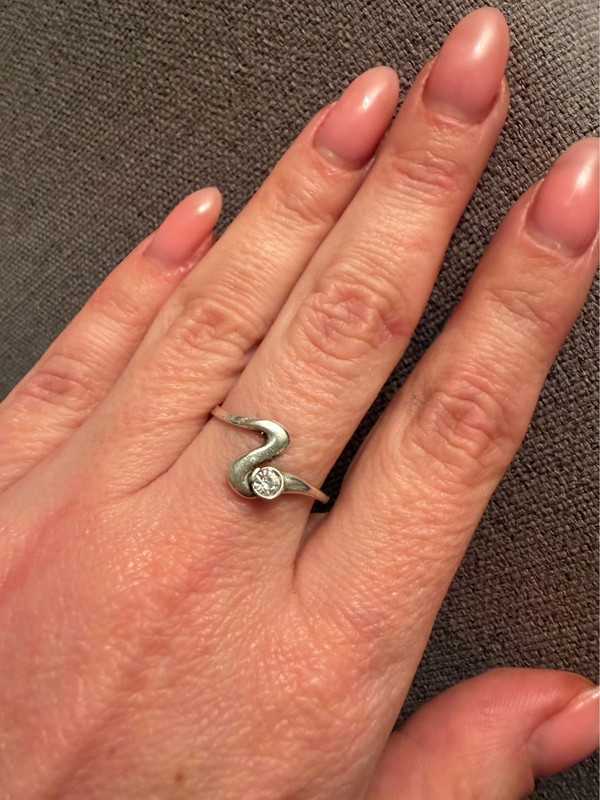 Vintage Soviet ussr silver 800 ring with unknown stone Uk size R #45