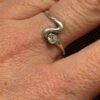 Vintage Soviet ussr silver 800 ring with unknown stone Uk size R #45