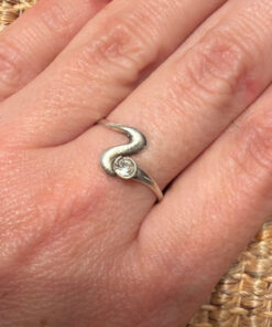 Vintage Soviet ussr silver 800 ring with unknown stone Uk size R