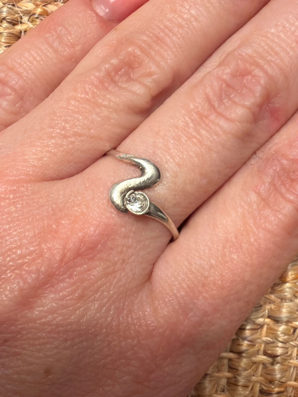 Vintage Soviet ussr silver 800 ring with unknown stone Uk size R #45