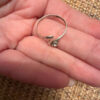 Vintage Soviet ussr silver 800 ring with unknown stone Uk size R #45
