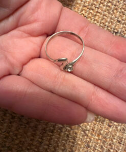 Vintage Soviet ussr silver 800 ring with unknown stone Uk size R