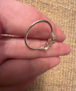 Sterling Silver Zodiac Constellation CZ Ring Uk size P