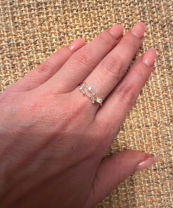 Sterling Silver Zodiac Constellation CZ Ring Uk size P