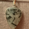 Natural Black Rutile 925 Silver Pendant
