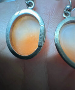 Vintage Italian Shell Cameo Set - Brooch/Pendant & Earrings - 331 NA (Naples)