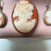 Vintage Italian Shell Cameo Set - Brooch/Pendant & Earrings - 331 NA (Naples)