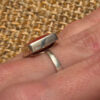 Sponge coral silver ring, size P, new #45