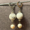 Silver New Earrings with Koh-Lon and Pearl #107