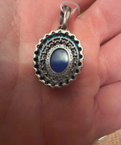 Natural Agate & Sterling Silver 925 Jewelry Pendant new