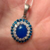 Natural Agate & Sterling Silver 925 Jewelry Pendant new