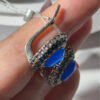 New Natural Agate & Sterling Silver 925 Jewelry Earrings