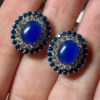 New Natural Agate & Sterling Silver 925 Jewelry Earrings