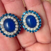 New Natural Agate & Sterling Silver 925 Jewelry Earrings
