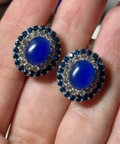 New Natural Agate & Sterling Silver 925 Jewelry Earrings