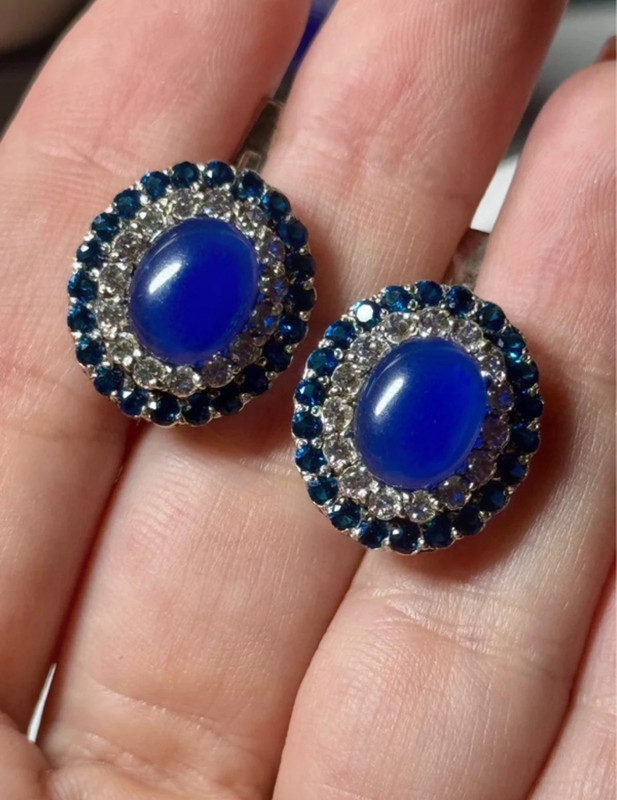 New Natural Agate & Sterling Silver 925 Jewelry Earrings