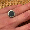 925 Sterling Silver and Onyx Set: Ring Size K 1/2 and Pendant #11