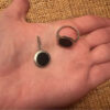 925 Sterling Silver and Onyx Set: Ring Size K 1/2 and Pendant #11