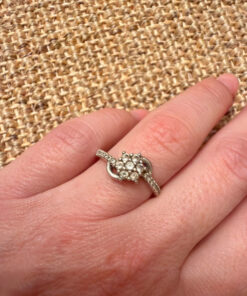 Incredibly beautiful wedding sterling silver ring Uk size L#11