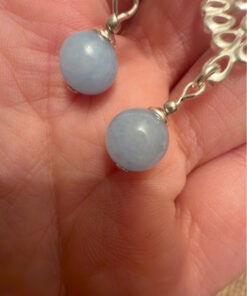 Sterling Silver earrings with natural angelite