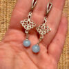 Sterling Silver earrings with natural angelite