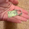 925 sterling silver ring with natural beryl and opal, new, size P #47