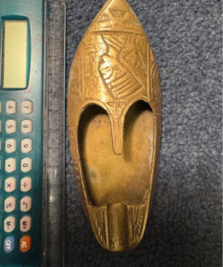 Vintage brass ashtray in the shape of a shoe. 50s