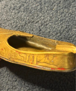 Vintage brass ashtray in the shape of a shoe. 50s