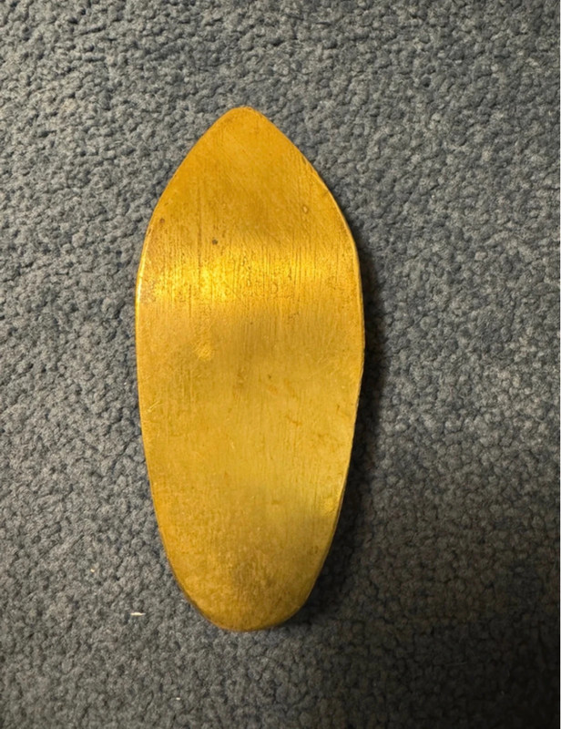 Vintage brass ashtray in the shape of a shoe. 50s