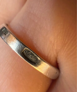 Vintage unique Soviet 875 sterling silver ring, size L. 50s