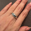 Vintage enamel ring, size Q#5
