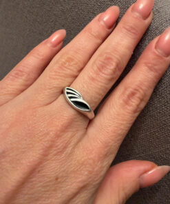 Vintage enamel ring, size Q#5