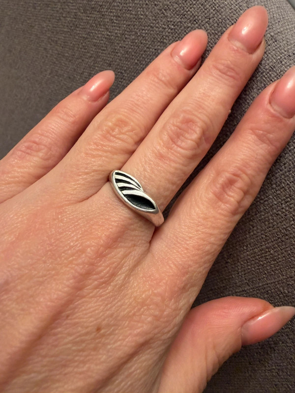 Vintage enamel ring, size Q#5