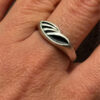 Vintage enamel ring, size Q#5
