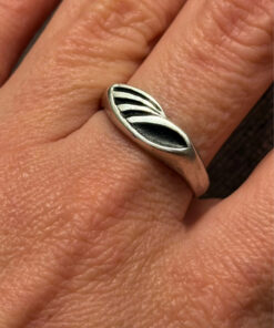 Vintage enamel ring, size Q#5