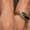 Vintage enamel ring, size Q#5