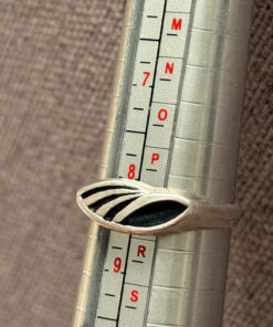 Vintage enamel ring, size Q