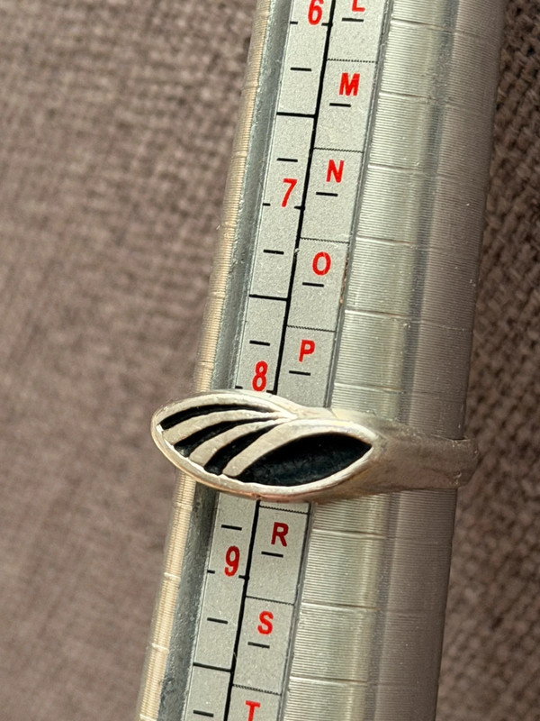 Vintage enamel ring, size Q#5