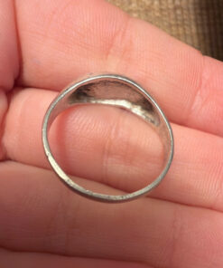 Vintage enamel ring, size Q