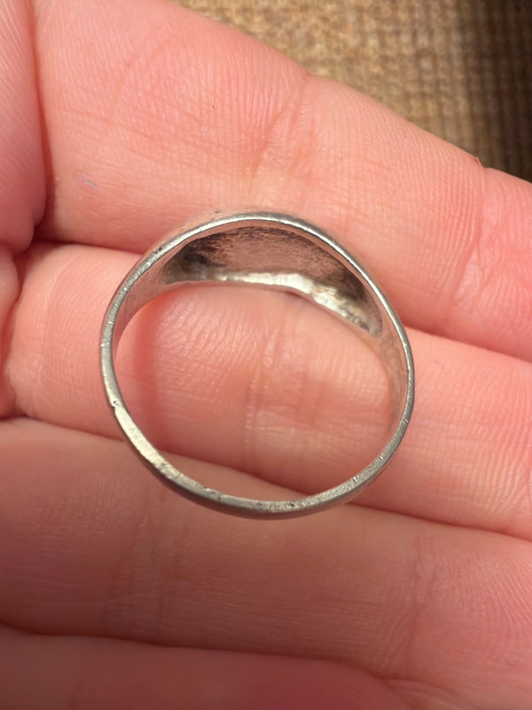 Vintage enamel ring, size Q#5