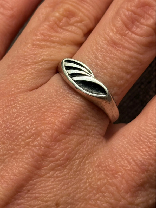Vintage enamel ring, size Q#5