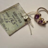 Incredibly beautiful new silver ring with three amethysts, size L (50).