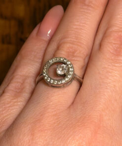 Sterling silver ring Uk size L1/2#18