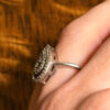 Luxury Sterling Silver Ring Size M