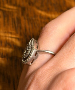 Luxury Sterling Silver Ring Size M