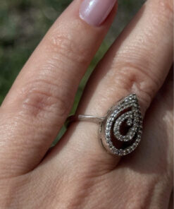 Luxury Sterling Silver Ring Size M
