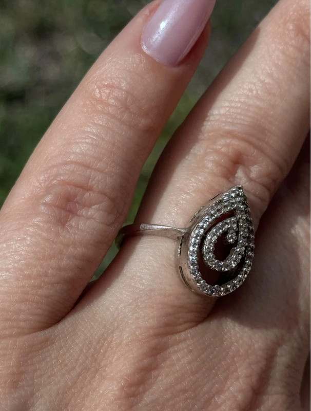 Luxury Sterling Silver Ring Size M