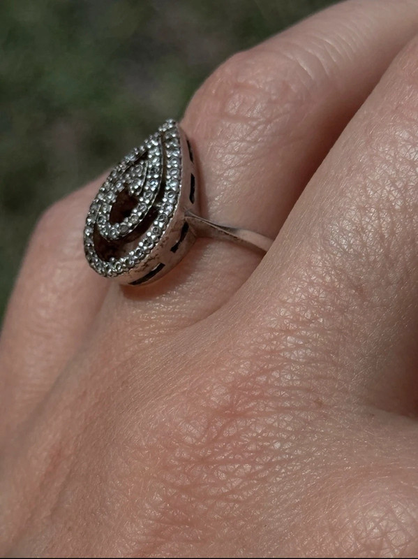 Luxury Sterling Silver Ring Size M